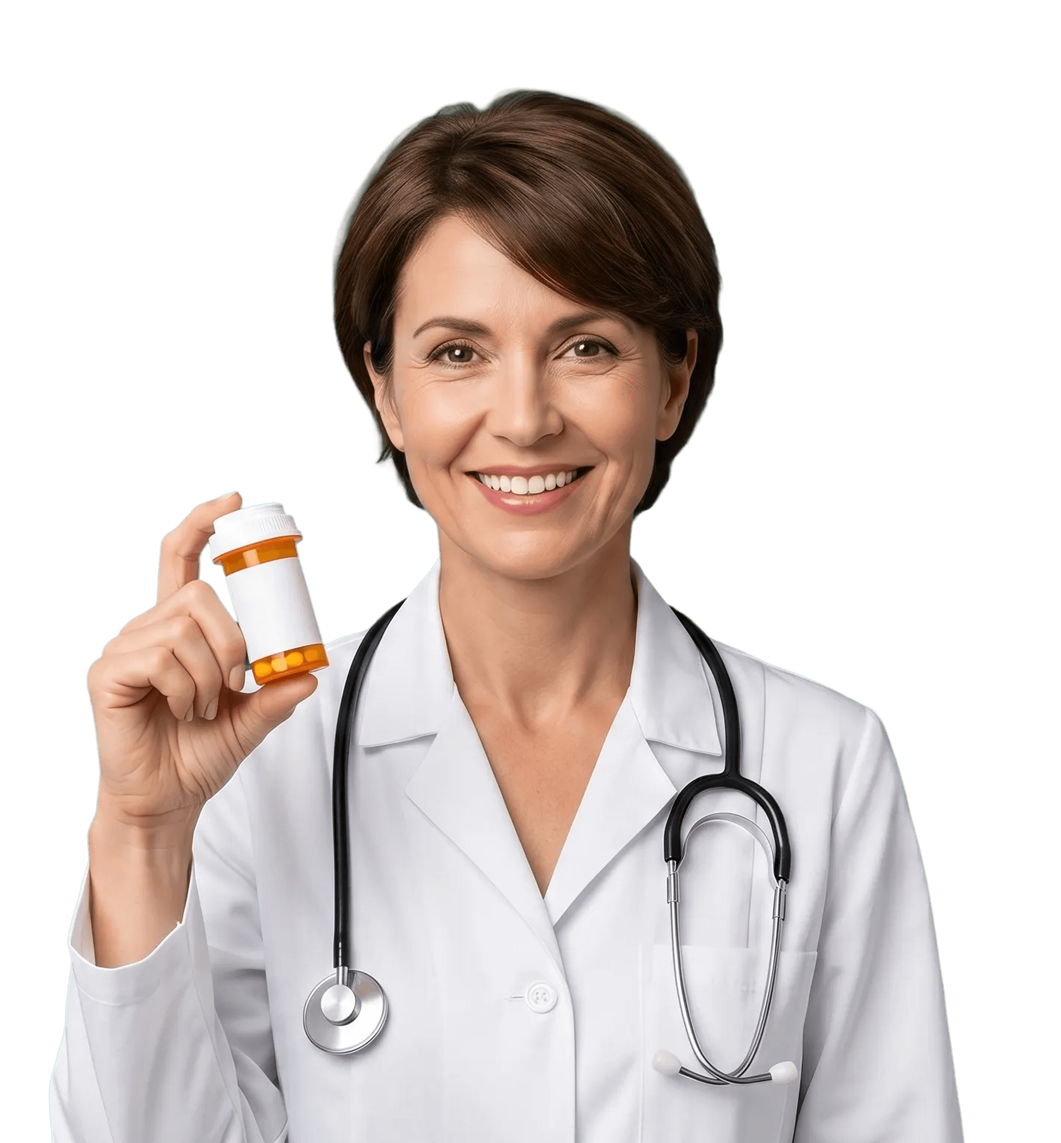 MEGHRAJ Pharmacy pharmacist holding a medicine bottle